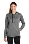 Sport-Tek Ladies PosiCharge Sport-Wick Heather Fleece Hooded Pullover