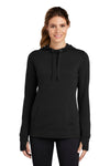 Sport-Tek Ladies PosiCharge Tri-Blend Wicking Fleece Hooded Pullover