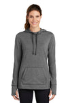 Sport-Tek Ladies PosiCharge Tri-Blend Wicking Fleece Hooded Pullover