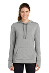 Sport-Tek Ladies PosiCharge Tri-Blend Wicking Fleece Hooded Pullover