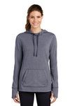 Sport-Tek Ladies PosiCharge Tri-Blend Wicking Fleece Hooded Pullover