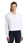 Sport-Tek Ladies PosiCharge Tri-Blend Wicking Fleece Crop Hooded Pullover