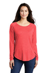 Sport-Tek Ladies PosiCharge Long Sleeve Tri-Blend Wicking Scoop Neck Raglan Tee