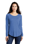 Sport-Tek Ladies PosiCharge Long Sleeve Tri-Blend Wicking Scoop Neck Raglan Tee
