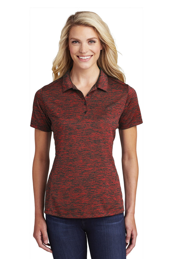 Sport-Tek Ladies PosiCharge Electric Heather Polo