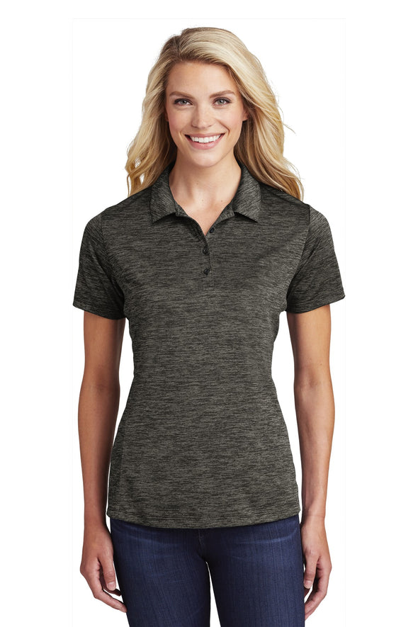 Sport-Tek Ladies PosiCharge Electric Heather Polo