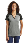 Sport-Tek Ladies PosiCharge RacerMesh Raglan Heather Block Polo