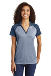 Sport-Tek Ladies PosiCharge RacerMesh Raglan Heather Block Polo