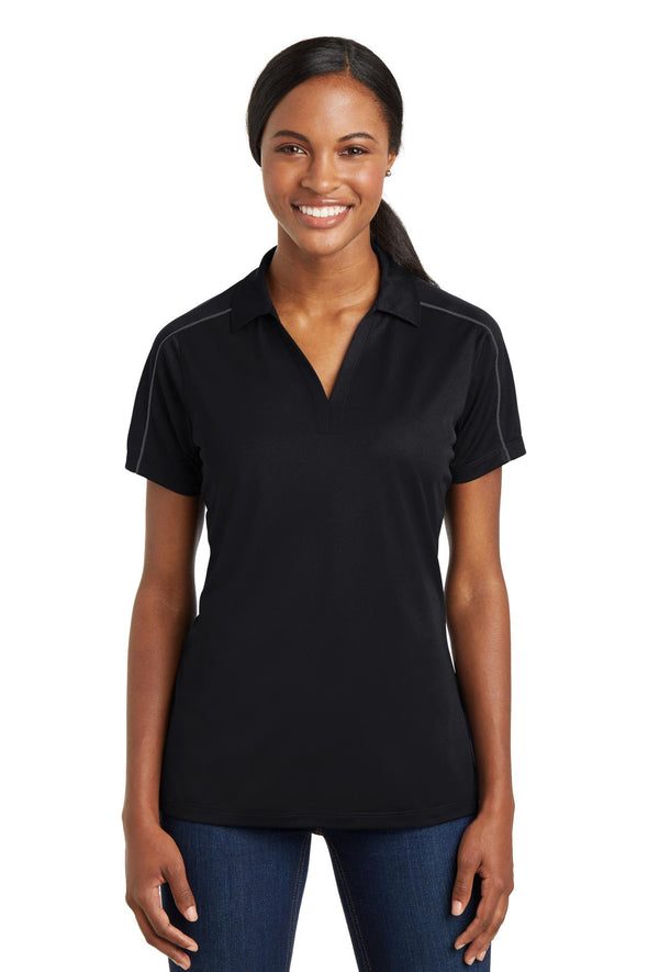 Sport-Tek Ladies Micropique Sport-Wick Piped Polo