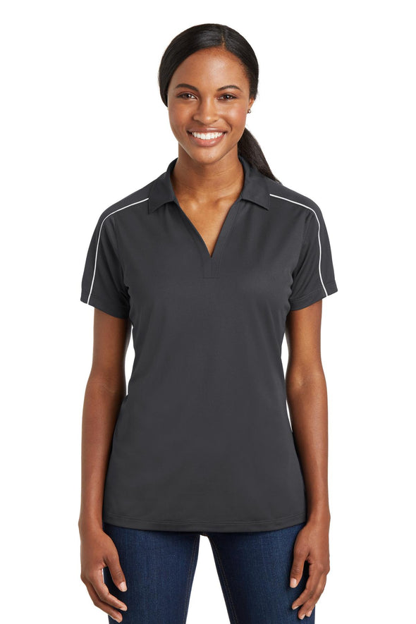 Sport-Tek Ladies Micropique Sport-Wick Piped Polo