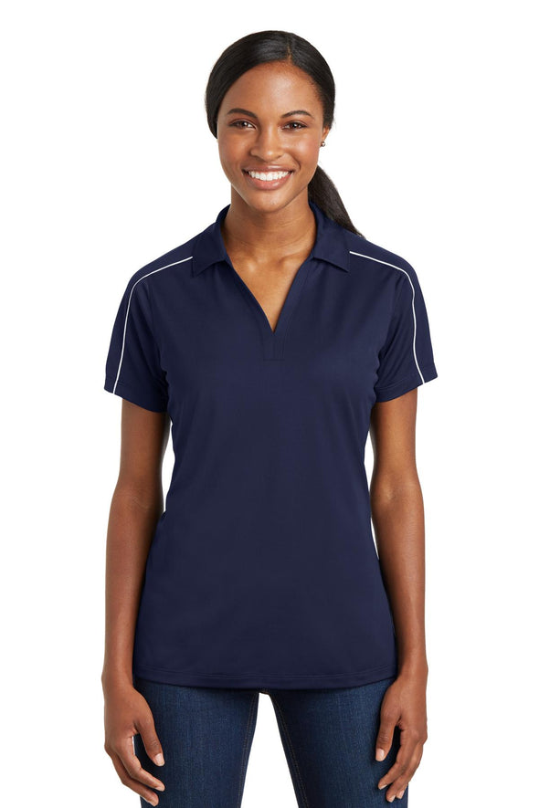 Sport-Tek Ladies Micropique Sport-Wick Piped Polo