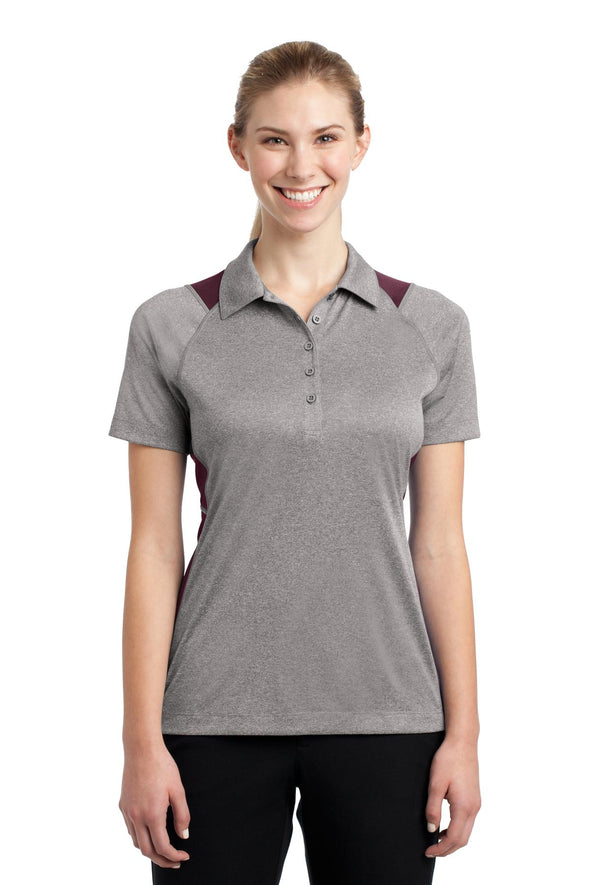 Sport-Tek Ladies Heather Colorblock Contender Polo
