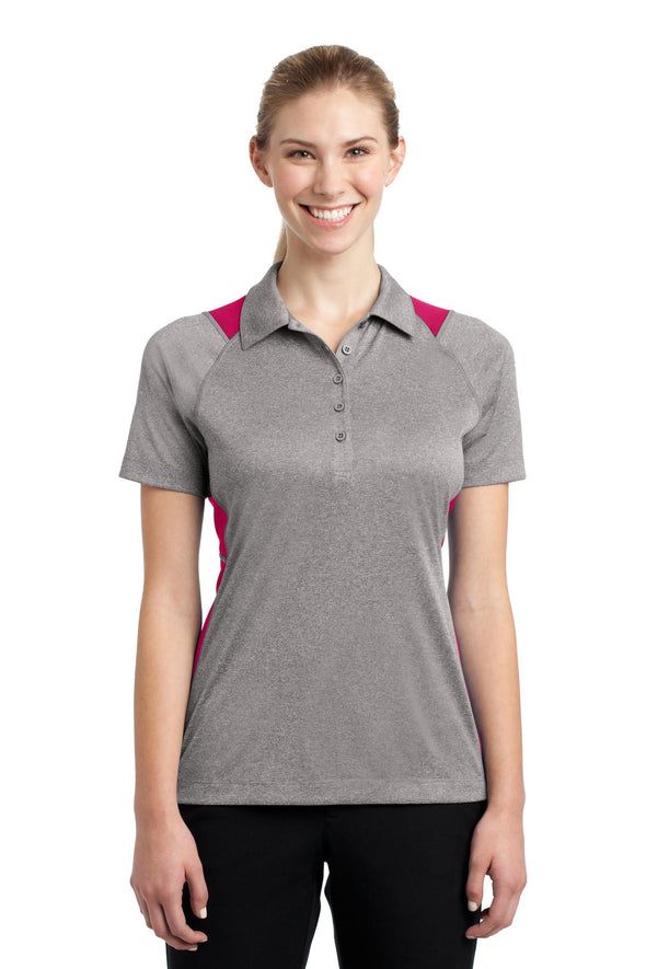 Sport-Tek Ladies Heather Colorblock Contender Polo