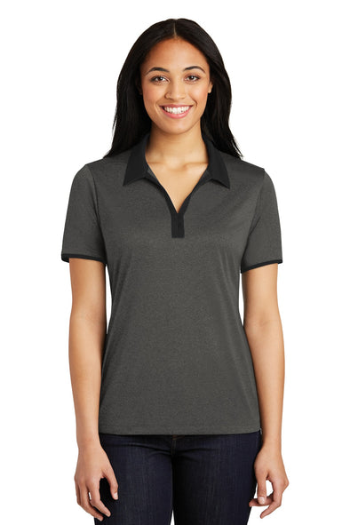 Sport-Tek Ladies Heather Contender Contrast Polo