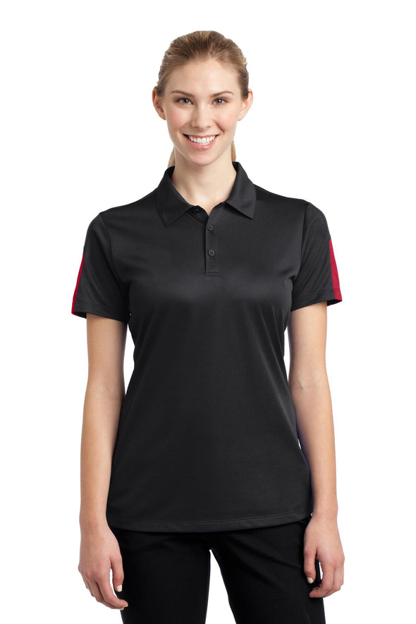 Sport-Tek Ladies PosiCharge Active Textured Colorblock Polo