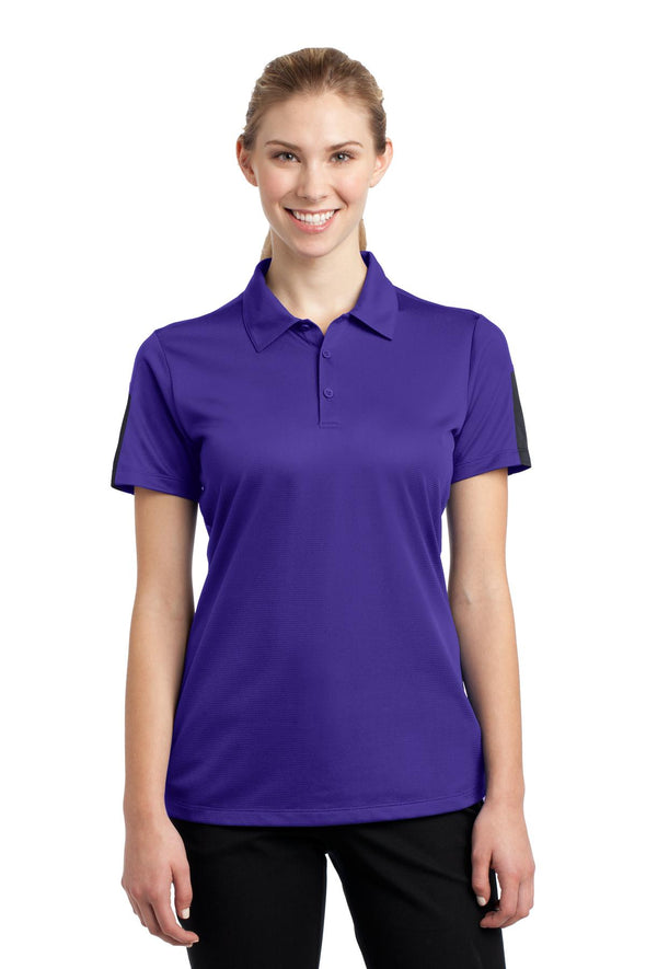 Sport-Tek Ladies PosiCharge Active Textured Colorblock Polo