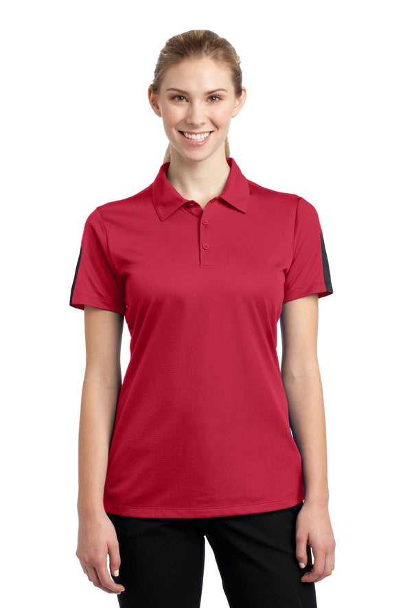 Sport-Tek Ladies PosiCharge Active Textured Colorblock Polo