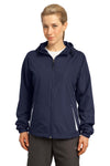 Sport-Tek Ladies Colorblock Hooded Raglan Jacket