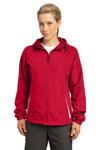 Sport-Tek Ladies Colorblock Hooded Raglan Jacket
