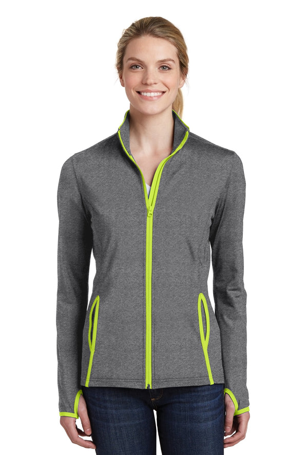 Sport-Tek Ladies Sport-Wick Stretch Contrast Full-Zip Jacket