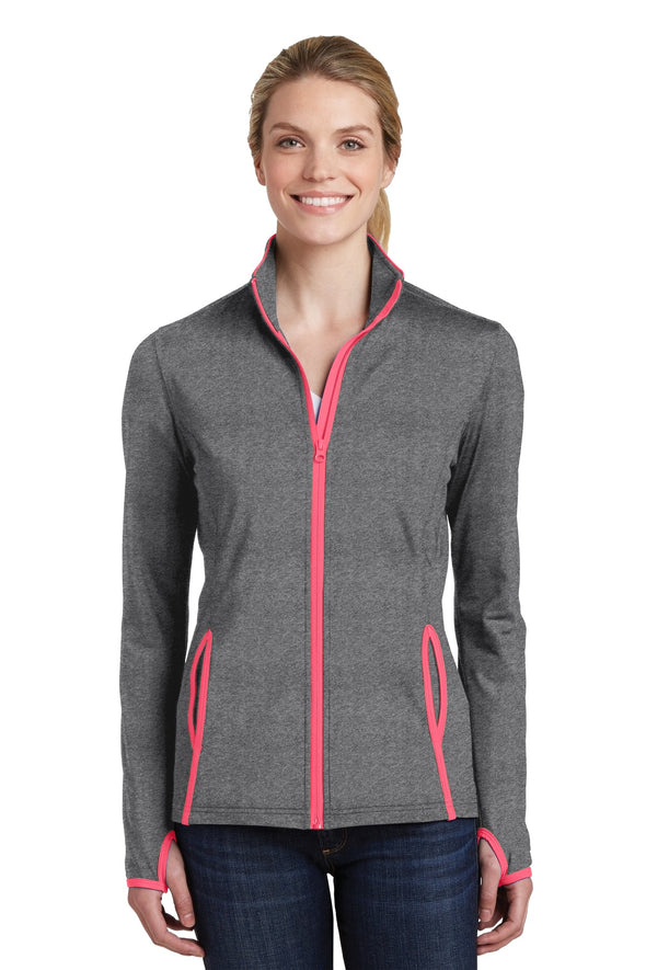 Sport-Tek Ladies Sport-Wick Stretch Contrast Full-Zip Jacket