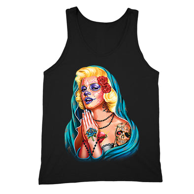 XtraFly Apparel Men's Guadalupe Dia Los Muertos Marilyn Monroe Tank-Top