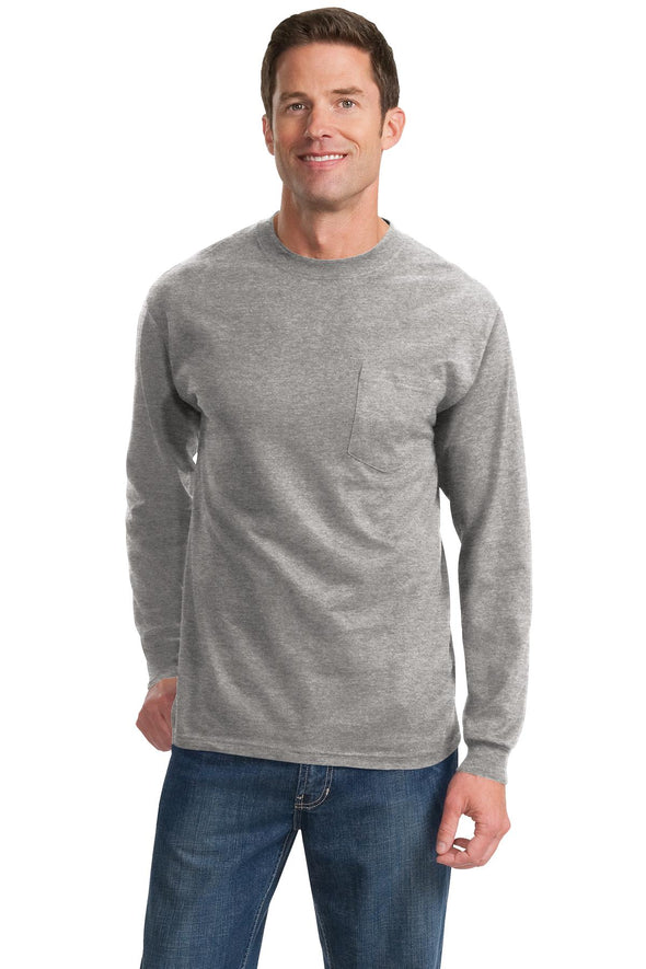Port & Company Tall Long Sleeve Essential Pocket Tee