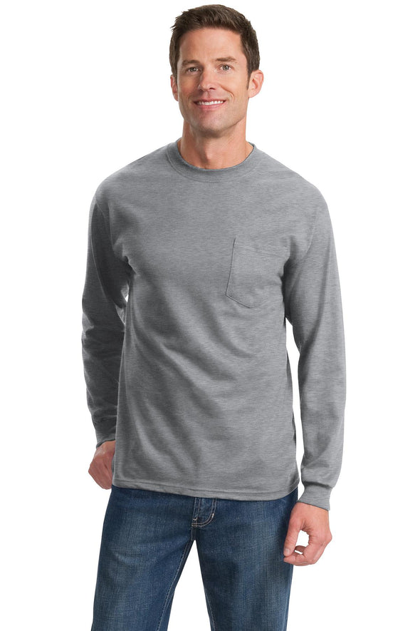 Port & Company Long Sleeve Essential Pocket Tee