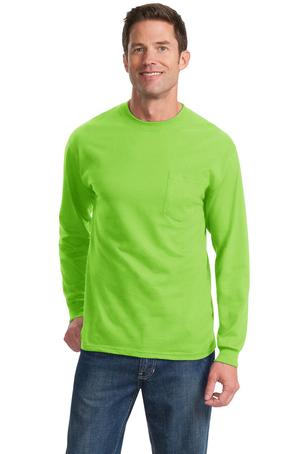 Port & Company Tall Long Sleeve Essential Pocket Tee