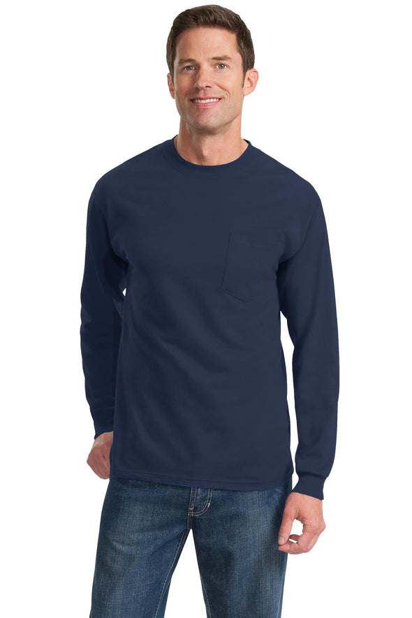 Port & Company Long Sleeve Essential Pocket Tee
