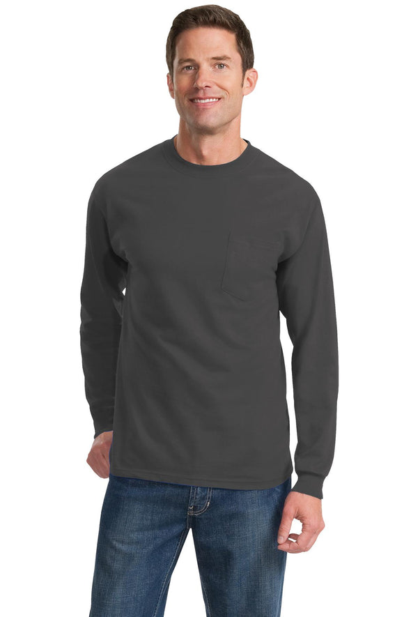 Port & Company Long Sleeve Essential Pocket Tee