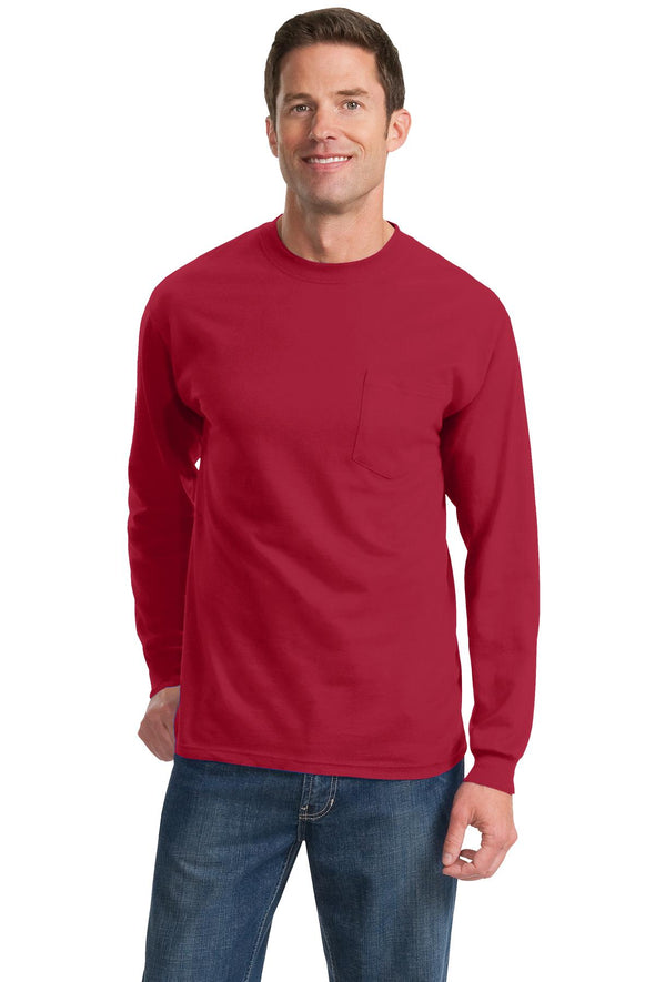 Port & Company Long Sleeve Essential Pocket Tee