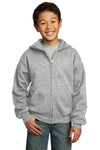 Port & Company Youth Core Fleece Full-Zip Hooded Sweatshirt