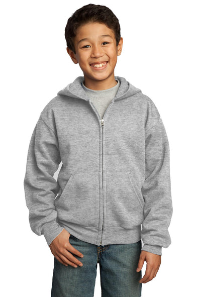Port & Company Youth Core Fleece Full-Zip Hooded Sweatshirt