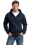 Port & Company Tall Essential Fleece Full-Zip Hooded Sweatshirt