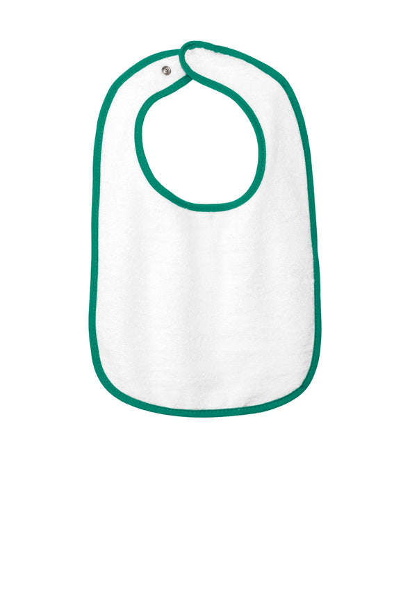 Rabbit Skins Infant Contrast Trim Terry Bib