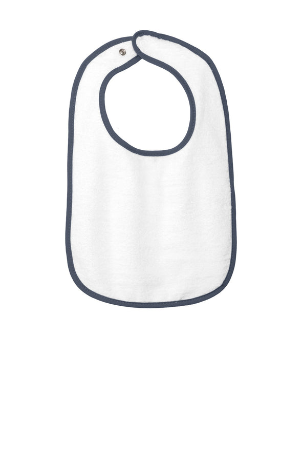 Rabbit Skins Infant Contrast Trim Terry Bib