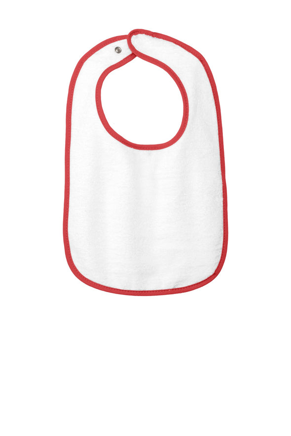 Rabbit Skins Infant Contrast Trim Terry Bib
