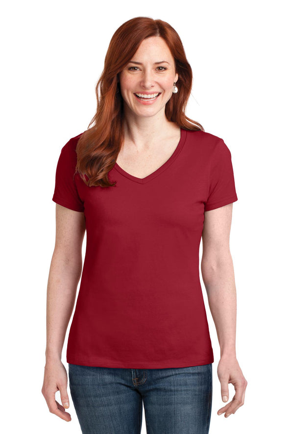 Hanes Ladies Nano-T Cotton V-Neck T-Shirt
