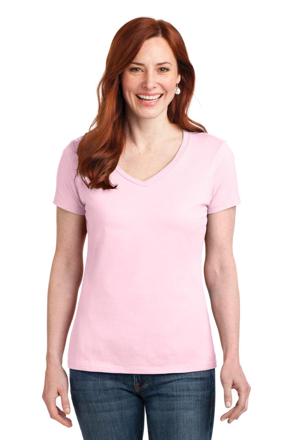 Hanes Ladies Nano-T Cotton V-Neck T-Shirt