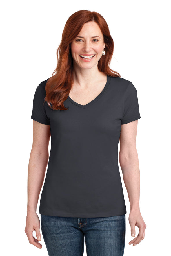 Hanes Ladies Nano-T Cotton V-Neck T-Shirt