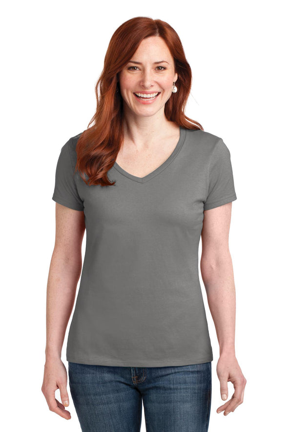 Hanes Ladies Nano-T Cotton V-Neck T-Shirt