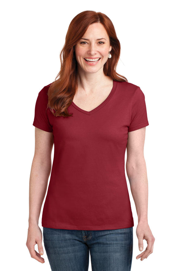 Hanes Ladies Nano-T Cotton V-Neck T-Shirt