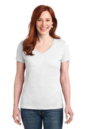 Hanes Ladies Nano-T Cotton V-Neck T-Shirt