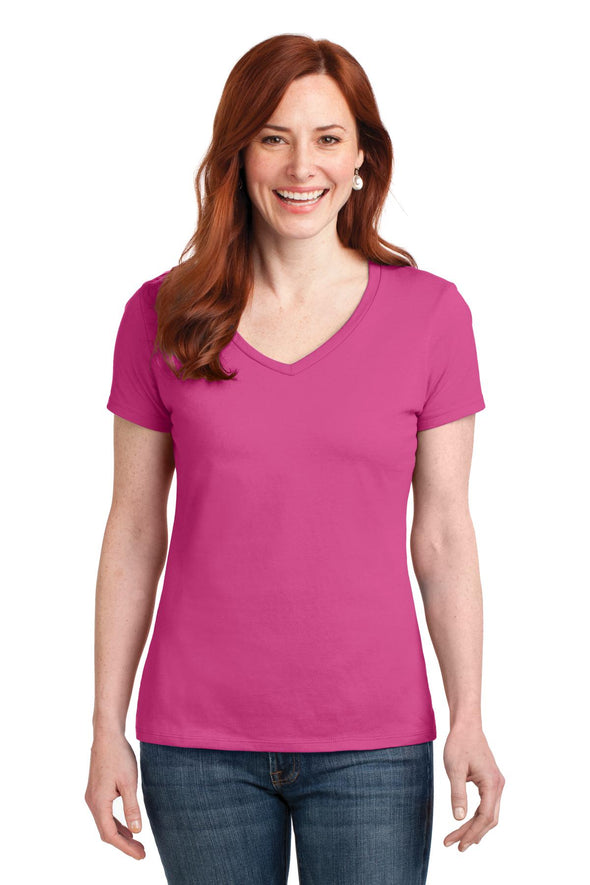Hanes Ladies Nano-T Cotton V-Neck T-Shirt