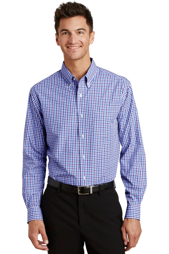 Port Authority Long Sleeve Gingham Easy Care Shirt