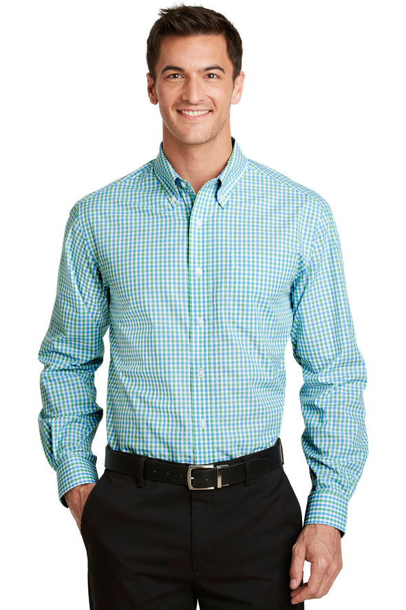 Port Authority Long Sleeve Gingham Easy Care Shirt