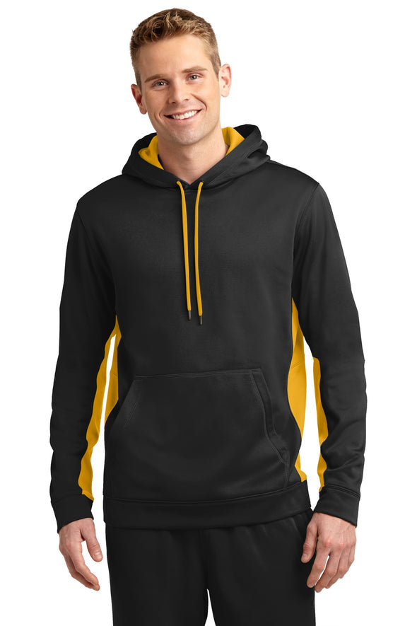 Sport-Tek Sport-Wick Fleece Colorblock Hooded Pullover