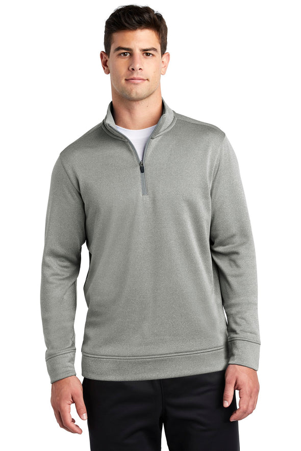Sport-Tek PosiCharge Sport-Wick Heather Fleece 1/4-Zip Pullover