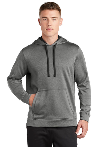 Sport-Tek PosiCharge Sport-Wick Heather Fleece Hooded Pullover